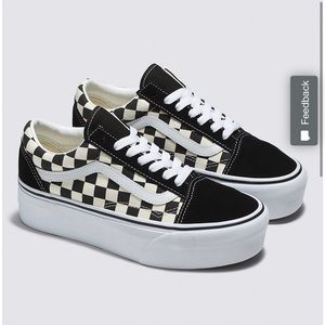 OLD SKOOL PLATFORM CHECKERBOARD SHOE